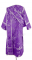 Дьяконское облачение - шёлк Ш2 "Виноградная ветвь" (фиолетовое-серебро) (вид сзади), обиходные кресты