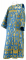 Дьяконское облачение - шёлк Ш3 "Лоза" (синее-золото), обиходная отделка
