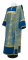 Дьяконское облачение - шёлк Ш3 "Коринф" (синее-золото) с бархатными вставками,, обиходная отделка
