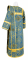 Дьяконское облачение - шёлк Ш3 "Алания" (синее-золото) вид сзади, обыденная отделка
