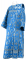 Дьяконское облачение - шёлк Ш3 "Лоза" (синее-серебро), обиходная отделка