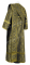 Дьяконское облачение - шёлк Ш3 "Василия" (чёрное-золото) вид сзади, обиходная отделка