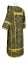 Дьяконское облачение - шёлк Ш3 "Алания" (чёрное-золото) вид сзади, обыденная отделка