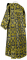 Дьяконское облачение - шёлк Ш3 "Лоза" (чёрное-золото) вид сзади, обиходная отделка
