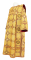 Дьяконское облачение - шёлк Ш3 "Коринф" (жёлтое-золото с бордо), обиходная отделка