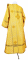 Дьяконское облачение - шёлк Ш3 "Канон" (жёлтое-золото) (вид сзади), обыденная отделка