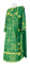 Дьяконское облачение - шёлк Ш3 "Иверский" (зелёное-золото) вид сзади, обиходная отделка