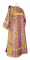 Дьяконское облачение - шёлк Ш3 "Соловки" (фиолетовое-золото) вид сзади, обиходная отделка
