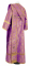 Дьяконское облачение - шёлк Ш3 "Василия" (фиолетовое-золото) вид сзади, обиходная отделка