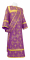 Дьяконское облачение - шёлк Ш3 "Кустодия" (фиолетовое-золото), обыденная отделка