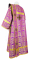 Дьяконское облачение - шёлк Ш3 "Растительный крест" (фиолетовое-золото) вид сзади, Обыденные кресты