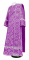 Дьяконское облачение - шёлк Ш3 "Вологодский посад" (фиолетовое-серебро), обиходная отделка