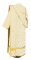 Дьяконское облачение - шёлк Ш3 "Василия" (белое-золото) вид сзади, обыденная отделка