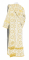 Дьяконское облачение - шёлк Ш3 "Вологодский посад" (белое-золото) вид сзади, обиходная отделка