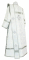 Дьяконское облачение - шёлк Ш3 "Лоза" (белое-серебро) вид сзади, Обыденные кресты