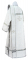Дьяконское облачение - шёлк Ш3 "Вифлеем" (белое-серебро) вид сзади, обиходная отделка