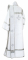 Дьяконское облачение - шёлк Ш3 "Шуя" (белое-серебро) вид сзади, Обыденные кресты