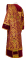 Дьяконское облачение - шёлк Ш4 "Букет" (бордо-золото) с бархатными вставками, вид сзади, обиходная отделка