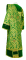 Дьяконское облачение - шёлк Ш4 "Букет" (зелёное-золото) с бархатными вставками, вид сзади, обиходная отделка