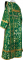 Дьяконское облачение - шёлк Ш4 "Феврония" (зелёное-золото) (вид сзади), обиходная отделка
