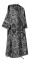 Дьяконское облачение - шёлк Ш4 "Слуцк" (чёрное-серебро) вид сзади, обиходная отделка