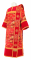 Дьяконское облачение - полушёлк китайский "Пионы" (красное-золото) с бархатными вставками, обиходная отделка