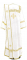Дьяконское облачение - немецкий натуральный бархат (белое-золото) (вид сзади), обиходная отделка