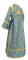 Иподьяконское облачение - парча П "Острожская" (синее-золото) вид сзади, обиходная отделка