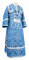 Иподьяконское облачение - парча П "Алания" (синее-серебро), обыденная отделка