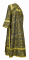 Иподьяконское облачение - парча П "Вологодский посад" (чёрное-золото) вид сзади, обыденная отделка