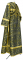 Иподьяконское облачение - парча П "Никея" (чёрное-золото) (вид сзади), обиходная отделка