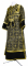 Иподьяконское облачение - парча П "Кустодия" (чёрное-золото), с бархатными вставками, обиходная отделка