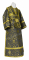Иподьяконское облачение - парча П "Престол" (чёрное-золото), обыденная отделка