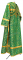 Иподьяконское облачение - парча П "Никея" (зелёное-золото) вид сзади, обиходные кресты