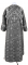 Иподьяконское облачение - парча П "Коринф" (чёрное-серебро) (вид сзади), обиходная отделка