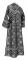 Иподьяконское облачение - парча П "Салим" (чёрное-серебро) вид сзади, обиходная отделка