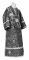 Иподьяконское облачение - парча П "Престол" (чёрное-серебро), обыденная отделка