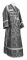 Иподьяконское облачение - парча П "Вологодский посад" (чёрное-серебро), обыденная отделка