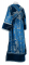 Иподьяконское облачение - парча ПГ3 "Греческий колос" (синее-серебро) (вид сзади) с бархатными вставками, обиходная отделка
