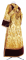 Иподьяконское облачение - парча ПГ4 "Греческий виноград" (жёлтое-бордо-золото) (вид сзади) с бархатными вставками, обиходная отделка