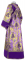 Иподьяконское облачение - парча ПГ4 "Ваза" (фиолетовое-золото) (вид сзади) с бархатными вставками, обиходная отделка