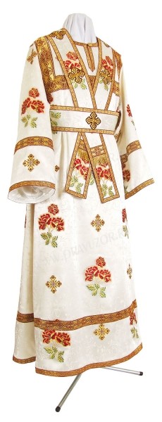 Иподиаконское облачение из парчи ПГ4 (белый/золото)