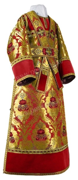 Иподиаконское облачение из парчи ПГ6 (красный/золото)