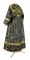 Иподьяконское облачение - шёлк Ш3 "Иверский" (чёрное-золото) (вид сзади), обиходные кресты