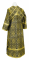 Иподьяконское облачение - шёлк Ш3 "Никея" (чёрное-золото) вид сзади, обыденная отделка