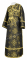 Иподьяконское облачение - шёлк Ш3 "Вильно" (чёрное-золото), обиходная отделка