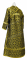 Иподьяконское облачение - шёлк Ш3 "Успение" (чёрное-золото) вид сзади, обиходная отделка