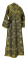 Иподьяконское облачение - шёлк Ш3 "Салим" (чёрное-золото) вид сзади, обиходная отделка