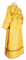 Иподьяконское облачение - шёлк Ш3 "Полоцк" (жёлтое-золото) вид сзади, обыденная отделка