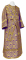 Иподьяконское облачение - шёлк Ш3 "Растительный крест" (фиолетовое-золото), обиходная отделка